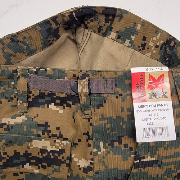 FOX COMBAT Outdoor Digital Camo Cargo Trouser Adjustable Waistband Pants - Picture 9 of 15